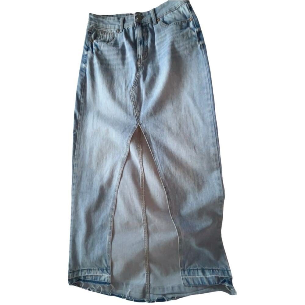 Sincerely Jules Denim Skirt 90s Grunge Cowgirl Western Festival Skirt Size 5